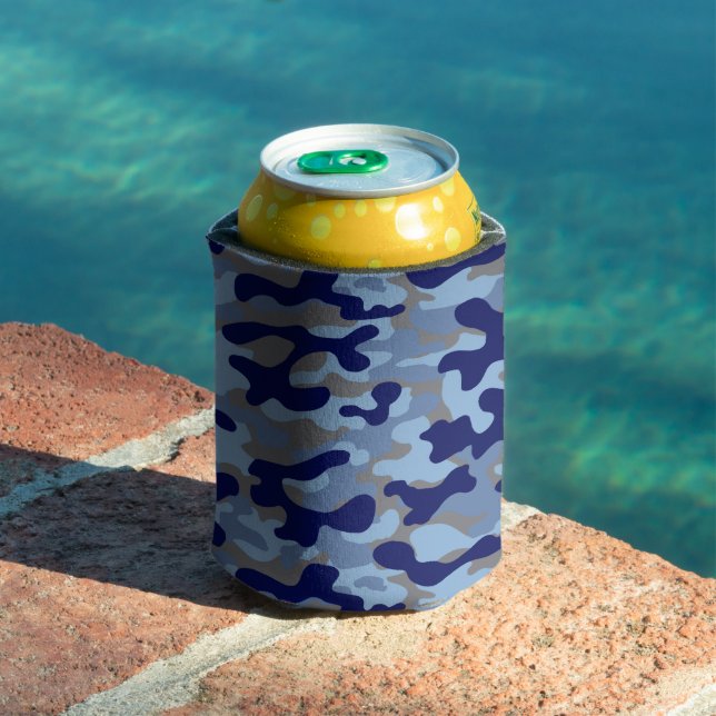 Rafraîchisseur Pour Canette Camo bleu (Piscine in situ)