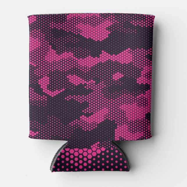 Rafraîchisseur Pour Canette Camouflage hexagonal, texture militaire arrière -  (Devant)