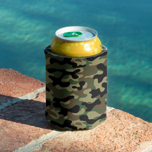 Rafraîchisseur Pour Canette Camouflage Militaire de Bois (Piscine in situ)
