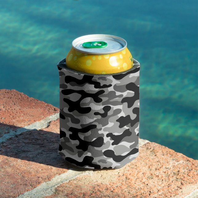 Rafraîchisseur Pour Canette Camouflage noir et blanc  (Piscine in situ)