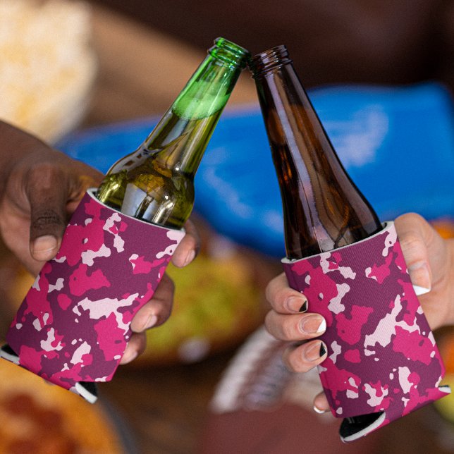 Rafraîchisseur Pour Canette Camouflage rose (can cooler )
