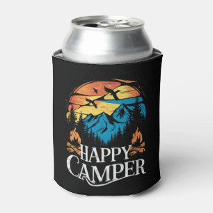 Rafraîchisseur Pour Canette Camping heureux Rétro Vintage Équipe de camping as