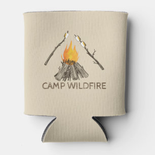 Rafraîchisseur Pour Canette Campire avec des marshmallows grillés peut refroi