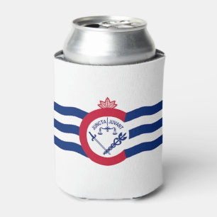 Rafraîchisseur Pour Canette Can Cooler avec le drapeau de Cincinnati City, USA