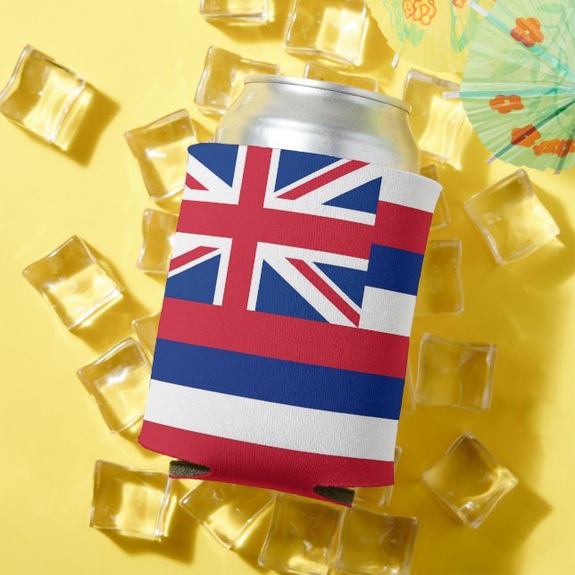 Rafraîchisseur Pour Canette Can Cooler avec le drapeau de Hawaii State, USA. (Été in situ)