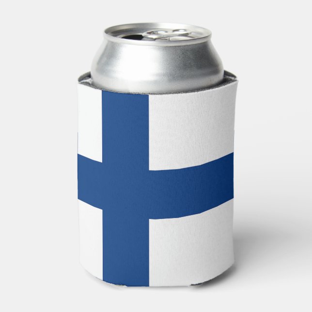 Rafraîchisseur Pour Canette Can Cooler avec le drapeau de la Finlande (Can devant)