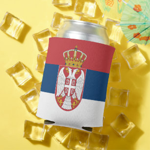 Rafraîchisseur Pour Canette Can Cooler avec le drapeau de la Serbie