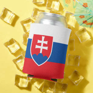 Rafraîchisseur Pour Canette Can Cooler avec le drapeau de la Slovaquie