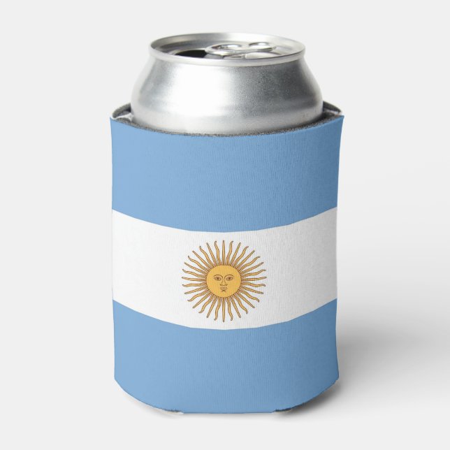 Rafraîchisseur Pour Canette Can Cooler avec le drapeau de l'Argentine (Can devant)