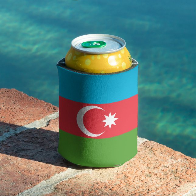 Rafraîchisseur Pour Canette Can Cooler avec le drapeau de l'Azerbaïdjan (Piscine in situ)