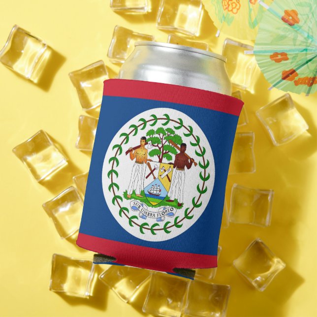 Rafraîchisseur Pour Canette Can Cooler avec le drapeau du Belize (Été in situ)
