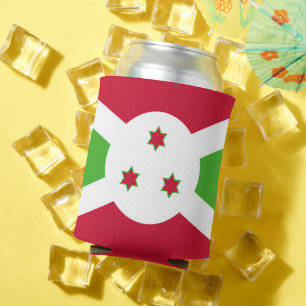 Rafraîchisseur Pour Canette Can Cooler avec le drapeau du Burundi