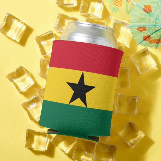 Rafraîchisseur Pour Canette Can Cooler avec le drapeau du Ghana (Été in situ)