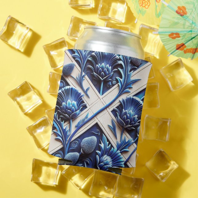 Rafraîchisseur Pour Canette Can Cooler avec Scottish Thistles Design (Été in situ)