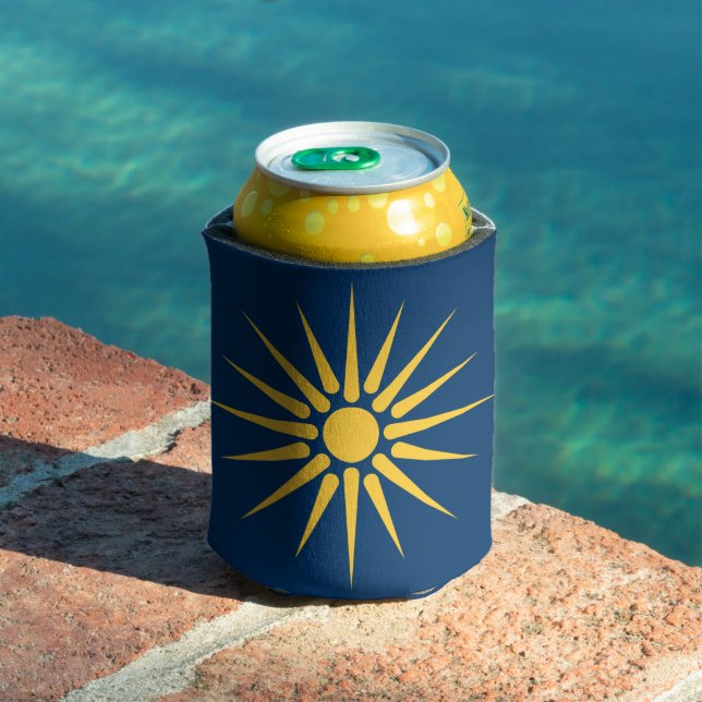 Rafraîchisseur Pour Canette Can Cooler with flag of Macedonia, Greece (Piscine in situ)