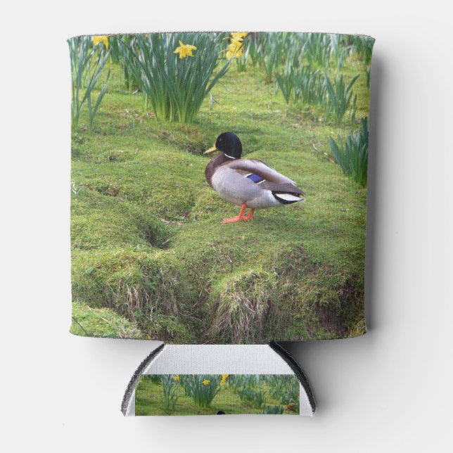 Rafraîchisseur Pour Canette Canard colvert sur la rive d'une rivière (Devant)