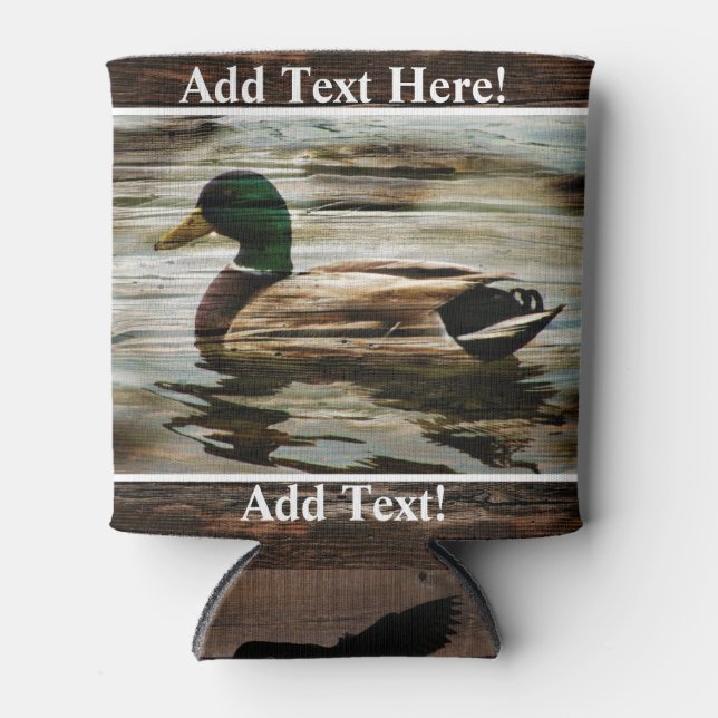 Rafraîchisseur Pour Canette Canard De Mallard Sur Le Lac (Devant)