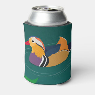 Rafraîchisseur Pour Canette Canard mandarin coloré Art numérique moderne