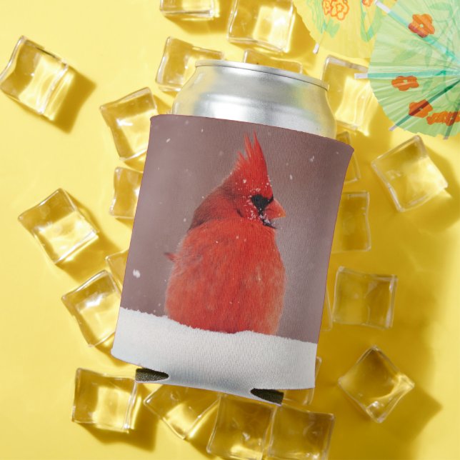 Rafraîchisseur Pour Canette Cardinal Neige Oiseau Rouge Cosy Can Cooler (Été in situ)