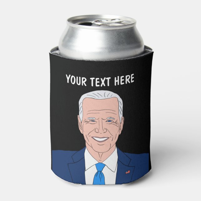 Rafraîchisseur Pour Canette Caricature de Joe Biden portrait personnalisé (Can devant)