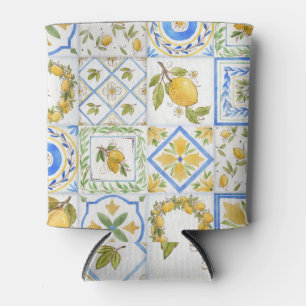 Rafraîchisseur Pour Canette Carré Motif Sicilienne Lemons Watercolor
