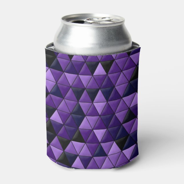 Rafraîchisseur Pour Canette Carreaux géométriques violets (Can devant)