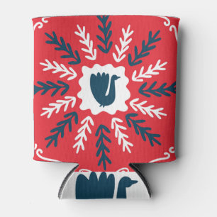 Rafraîchisseur Pour Canette Carrelage de Noël Folk Doodle Art