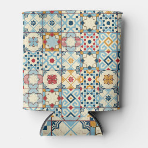 Rafraîchisseur Pour Canette Carrelage marocain, motif sans couture colorée.