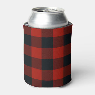 Rafraîchisseur Pour Canette Carrés à carreaux rouges et noirs Buffalo Plaid
