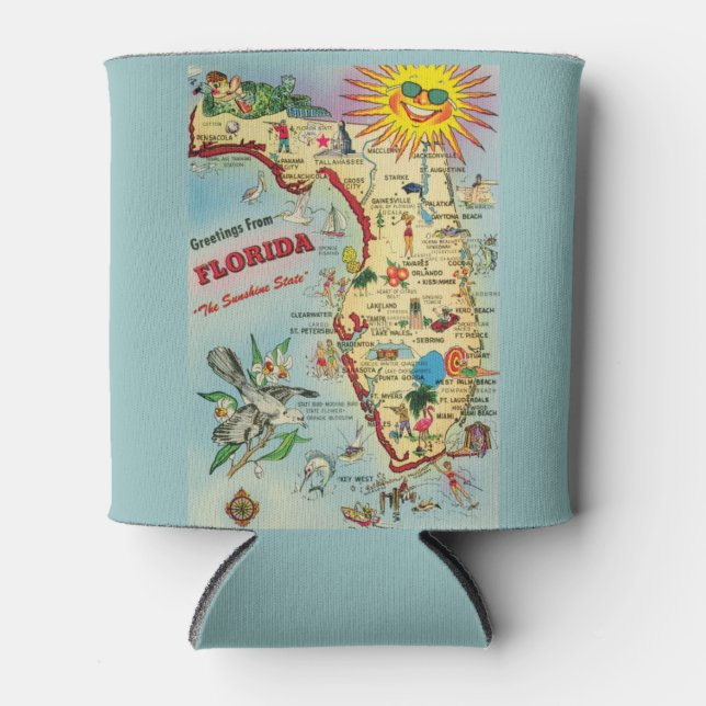 Rafraîchisseur Pour Canette Carte de Floride  (Devant)