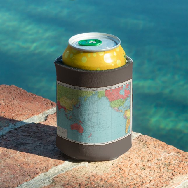 Rafraîchisseur Pour Canette Carte de guerre du Pacifique de Philips, 1945 (Piscine in situ)