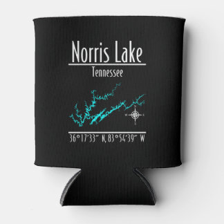Rafraîchisseur Pour Canette Carte des coordonnées du rivage du lac Norris Tenn