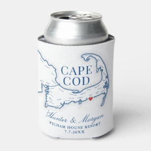 Rafraîchisseur Pour Canette Carte du Cap Cod en cadeau de mariage au Pelham Ho