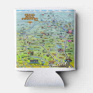 Rafraîchisseur Pour Canette Carte du pays de Texas Hill
