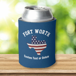 Rafraîchisseur Pour Canette Carte du Texas Drapeau Patriotique USA Ville o