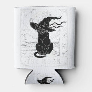Rafraîchisseur Pour Canette Carte Tarot Crescent Moon Et Casquette Chat Noir H