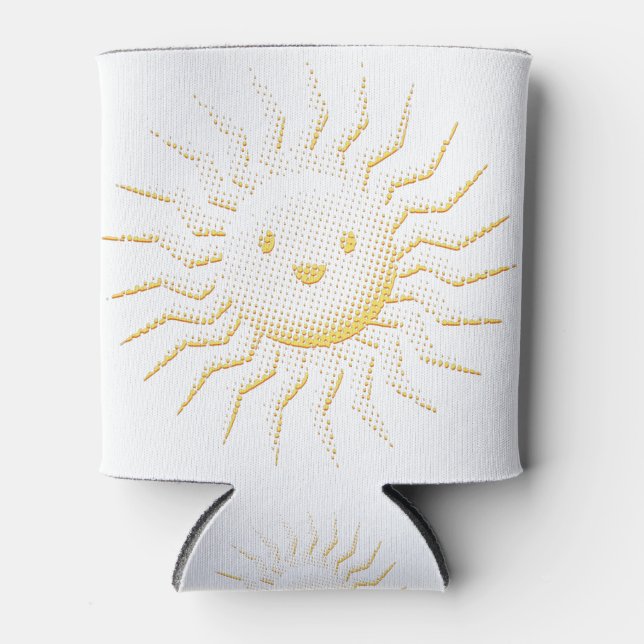 Rafraîchisseur Pour Canette Cartoon Smiling Face Soleil (Devant)