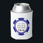 Rafraîchisseur Pour Canette Casino Poker Chip Blue White Las Vegas Mariage<br><div class="desc">Éblouissez les invités mariages avec ces jetons de poker bleu et blanc personnalisables peuvent refroidir! Cela ferait aussi un grand plaisir de rapporter la faveur.</div>