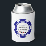 Rafraîchisseur Pour Canette Casino Poker Chip Blue White Las Vegas Mariage<br><div class="desc">Éblouissez les invités mariages avec ces jetons de poker bleu et blanc personnalisables peuvent refroidir! Cela ferait aussi un grand plaisir de rapporter la faveur.</div>