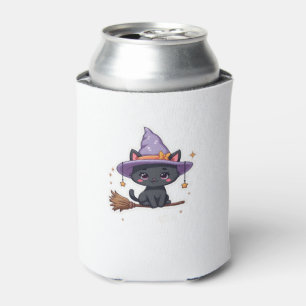 Rafraîchisseur Pour Canette Casquette de sorcière aimable Cat Cute Pastel Kawa