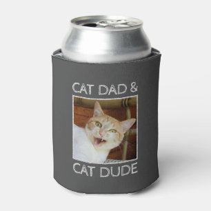 Rafraîchisseur Pour Canette Cat Dad Dud Fête des pères Custom Text 2 Photo G