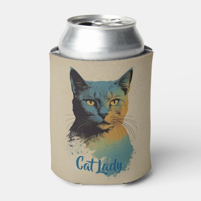 Rafraîchisseur Pour Canette Cat Lady Can Cooler (Can devant)