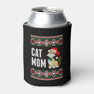 Rafraîchisseur Pour Canette Cat Maman Ugly Christmas Sweater