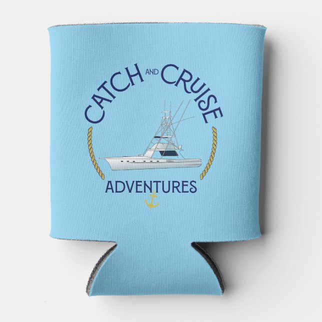 Rafraîchisseur Pour Canette Catch & Cruise Koozie – Destin FL Fishing (Devant)