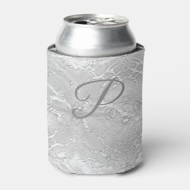Rafraîchisseur Pour Canette Catholique Faux-Satin Monogrammé (Can devant)