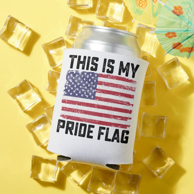 Rafraîchisseur Pour Canette Ceci est mon drapeau de fierté USA (Été in situ)