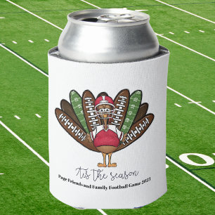 Rafraîchisseur Pour Canette C'est la saison Script Thanksgiving Football Turqu