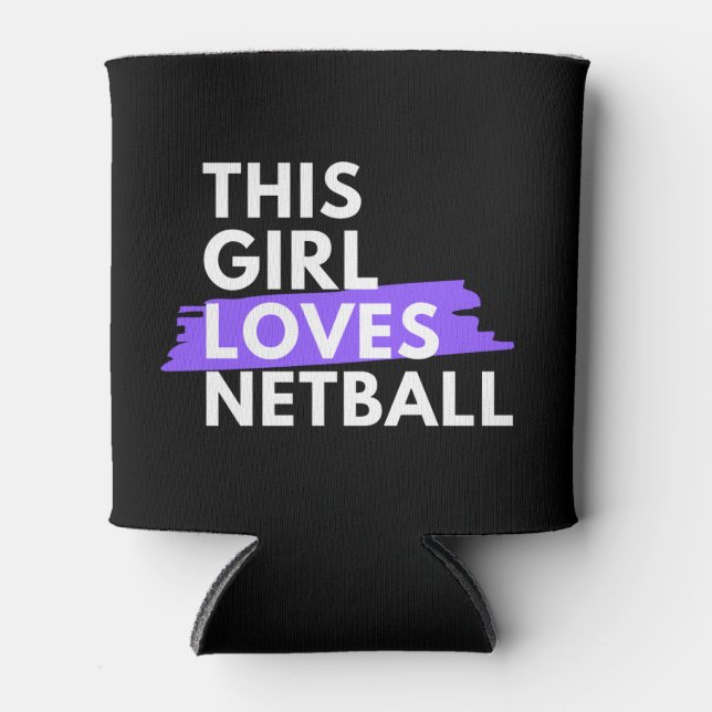 Rafraîchisseur Pour Canette Cette fille adore le netball (Devant)
