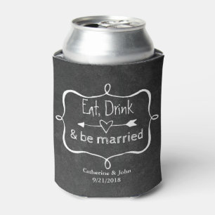 Rafraîchisseur Pour Canette Chalkboard Look Mariage Can Cooler