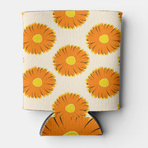 Rafraîchisseur Pour Canette Chamomilles : Modèle Floral Vintage.